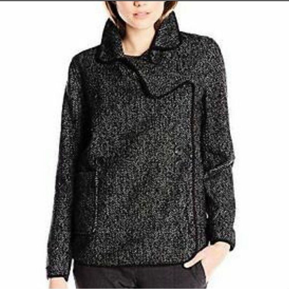 Lucky Brand Drape Front Wool  Jacket pea coat